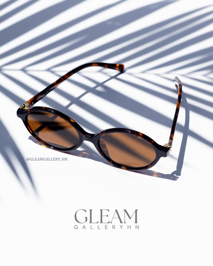MIU MIU OVAL TORTOISE BROWN